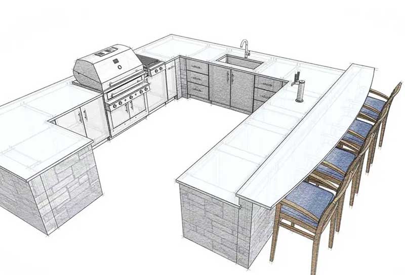 Outdoor shop kitchen drawings