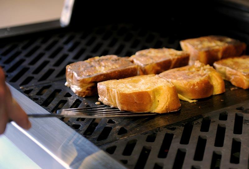 French toast on the Hybrid Fire Grill