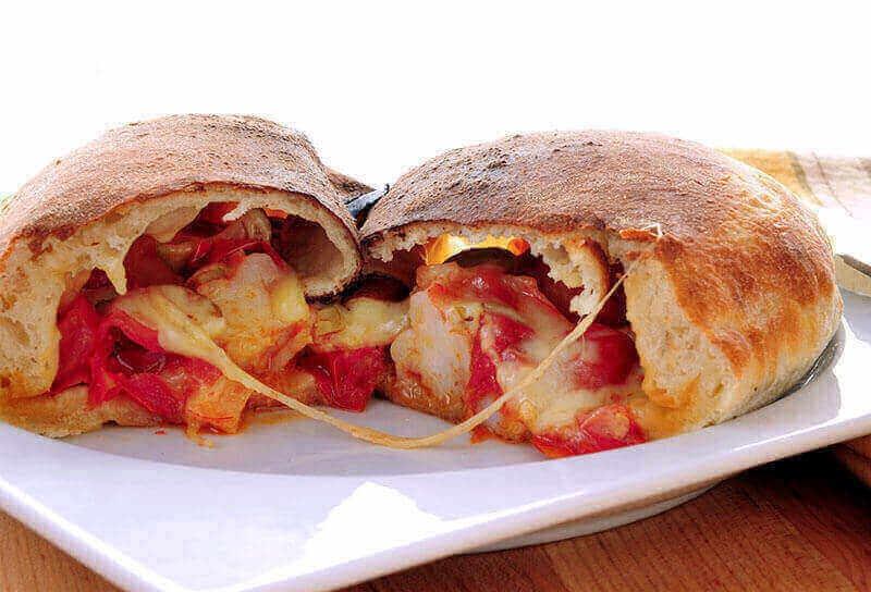 Image of Shrimp Calzone with Olives and Tomatoes