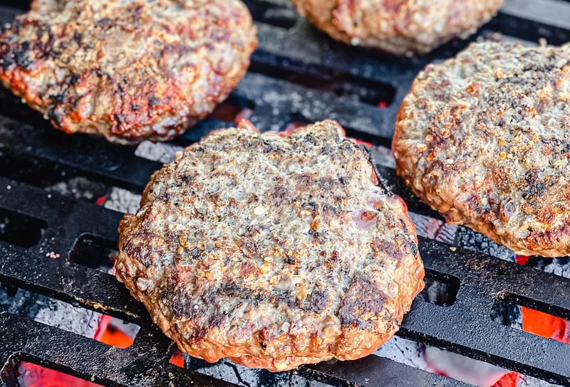 Venison Burgers with Mushrooms & Swiss Cheese