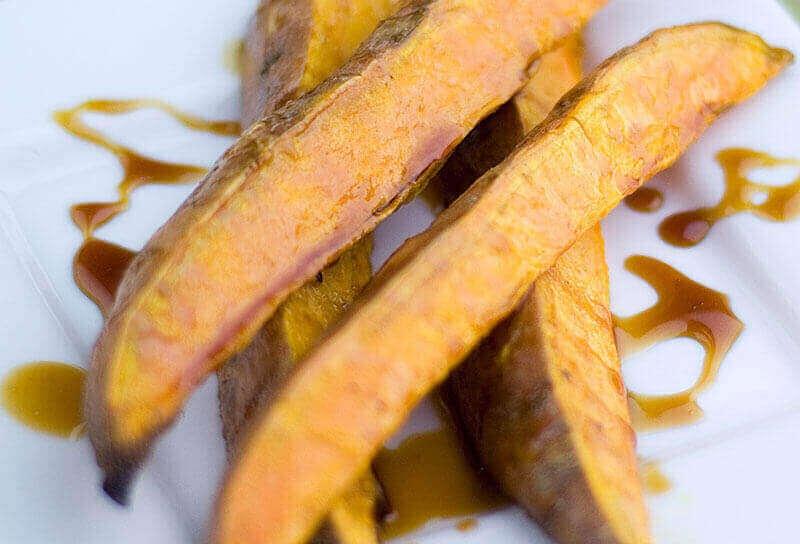 Image of Grill-Roasted Sweet Potato Fries with Maple Soy Glaze