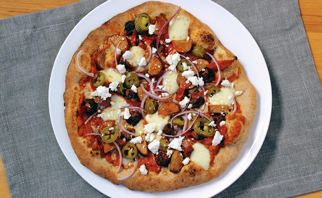 Image of Fiery Four Sausages Pizza