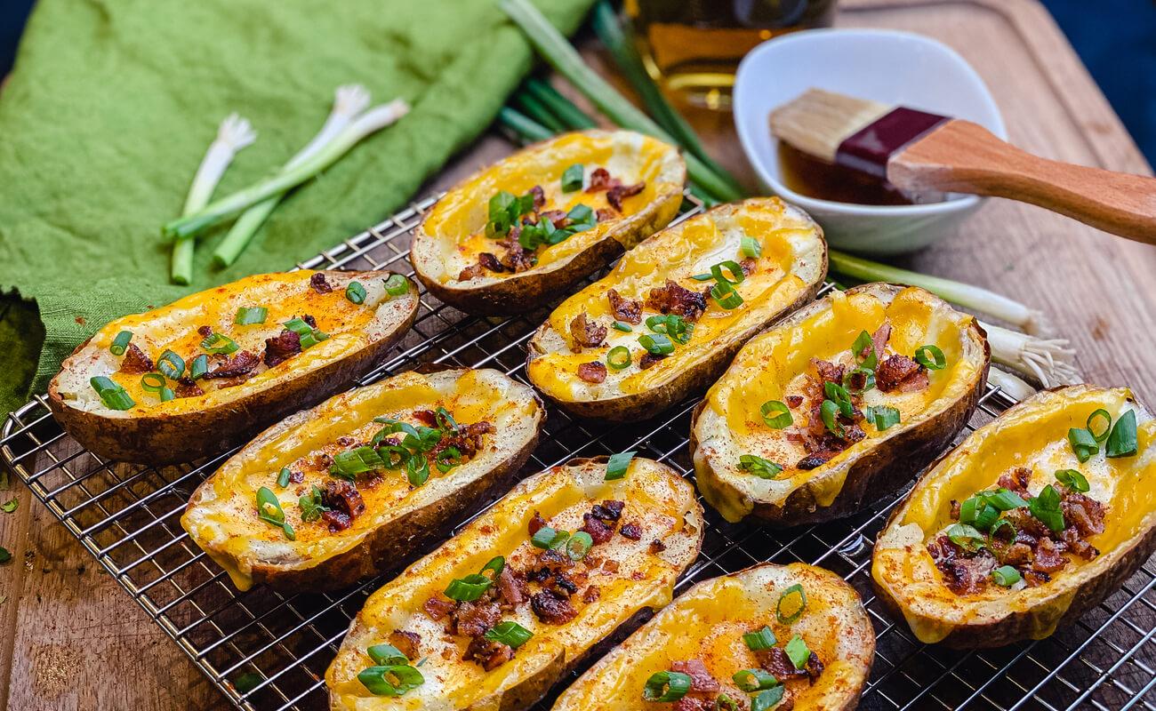 Bacon-Roasted Potato Skins