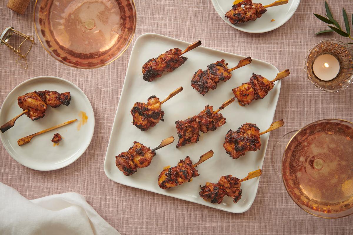 Piquillo Pepper Spiced Chicken Kebabs