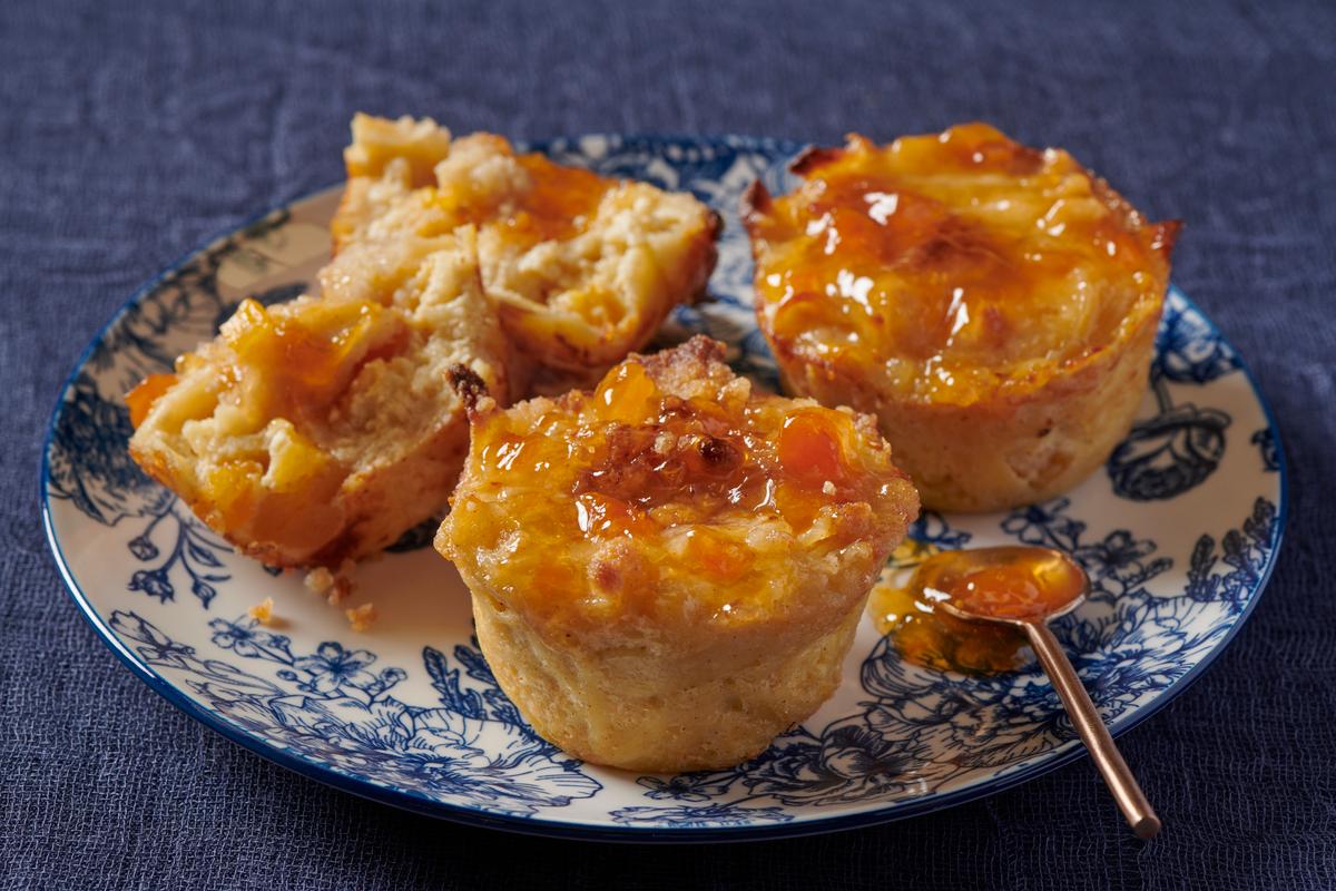 Image of Apricot Cardamom Noodle Kugel Muffins