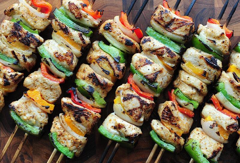 Garlicky Chicken Kebabs