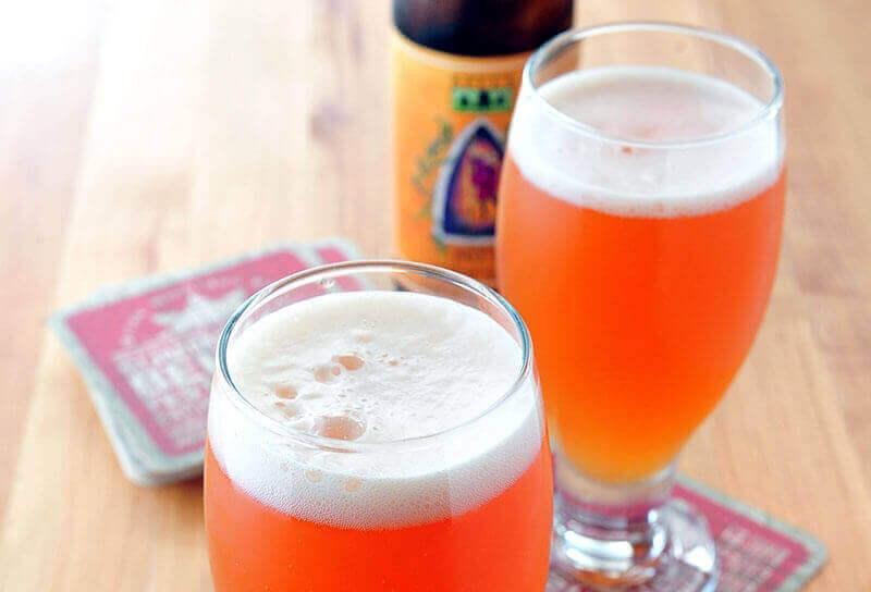 Cherry Peach Pale Ale Beer Cocktail