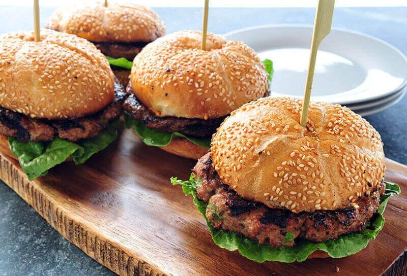 Image of Asian Tuna Burgers with Sriracha Mayo