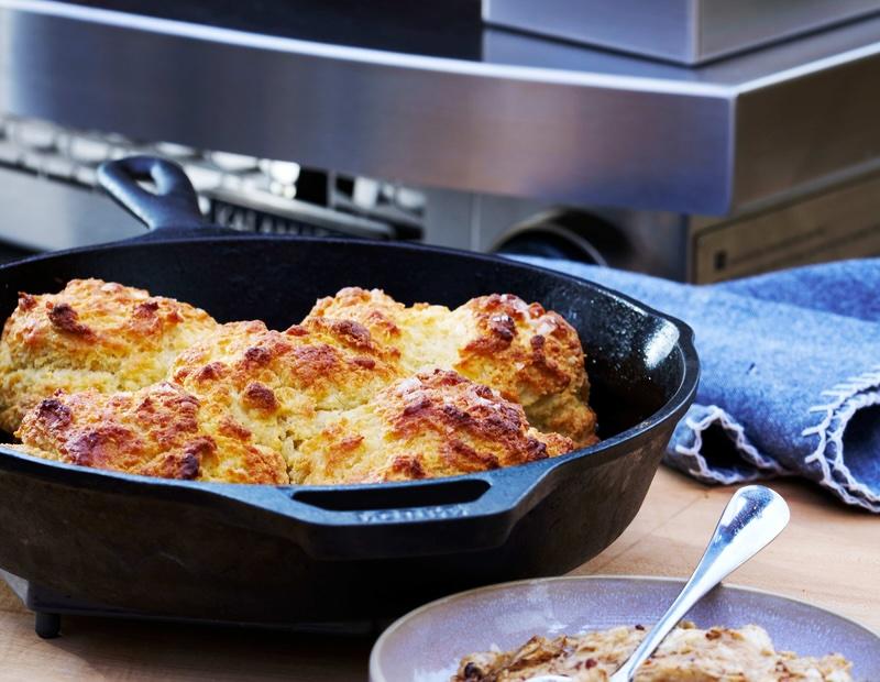 Image of Cast Iron Drop Biscuits with Fig Jam Butter