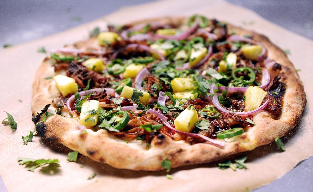 Image of Barbecue Pork Pineapple Pizza