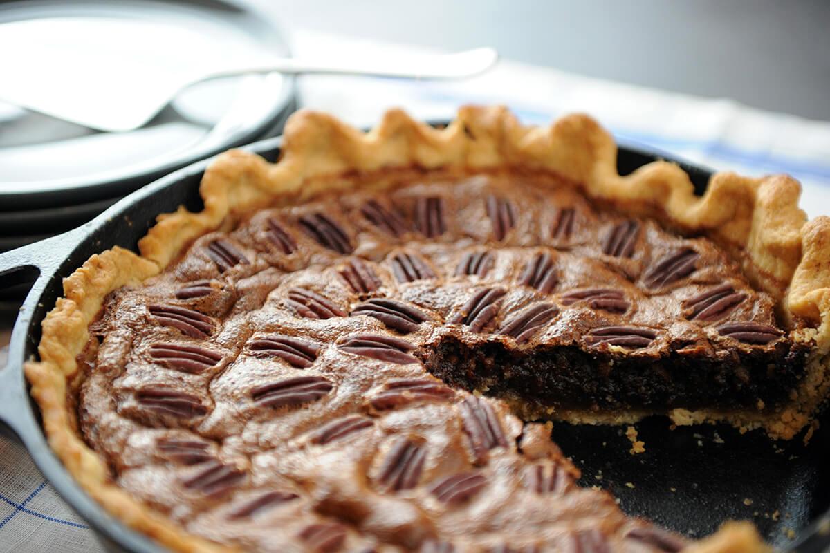 Smoked Chocolate Pecan Pie