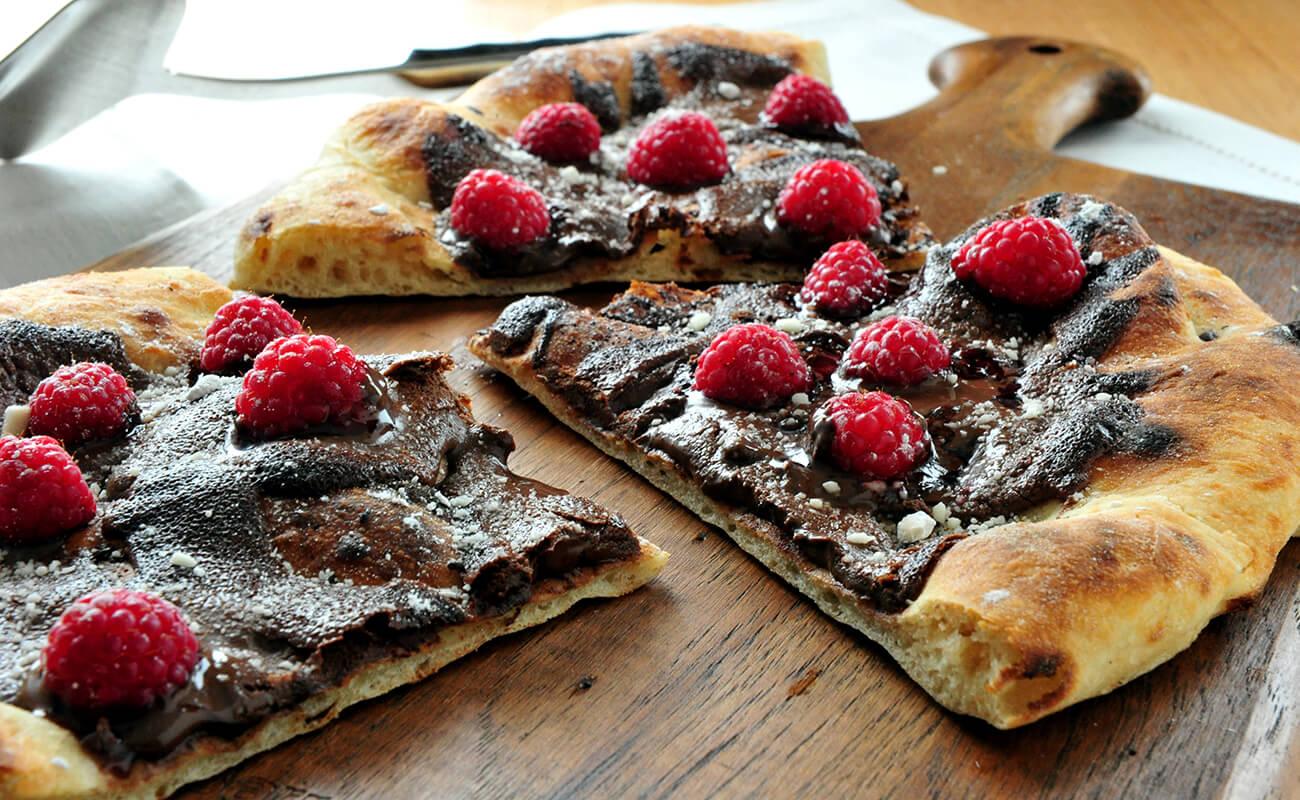 Image of Chocolate Hazelnut Raspberry Pizza