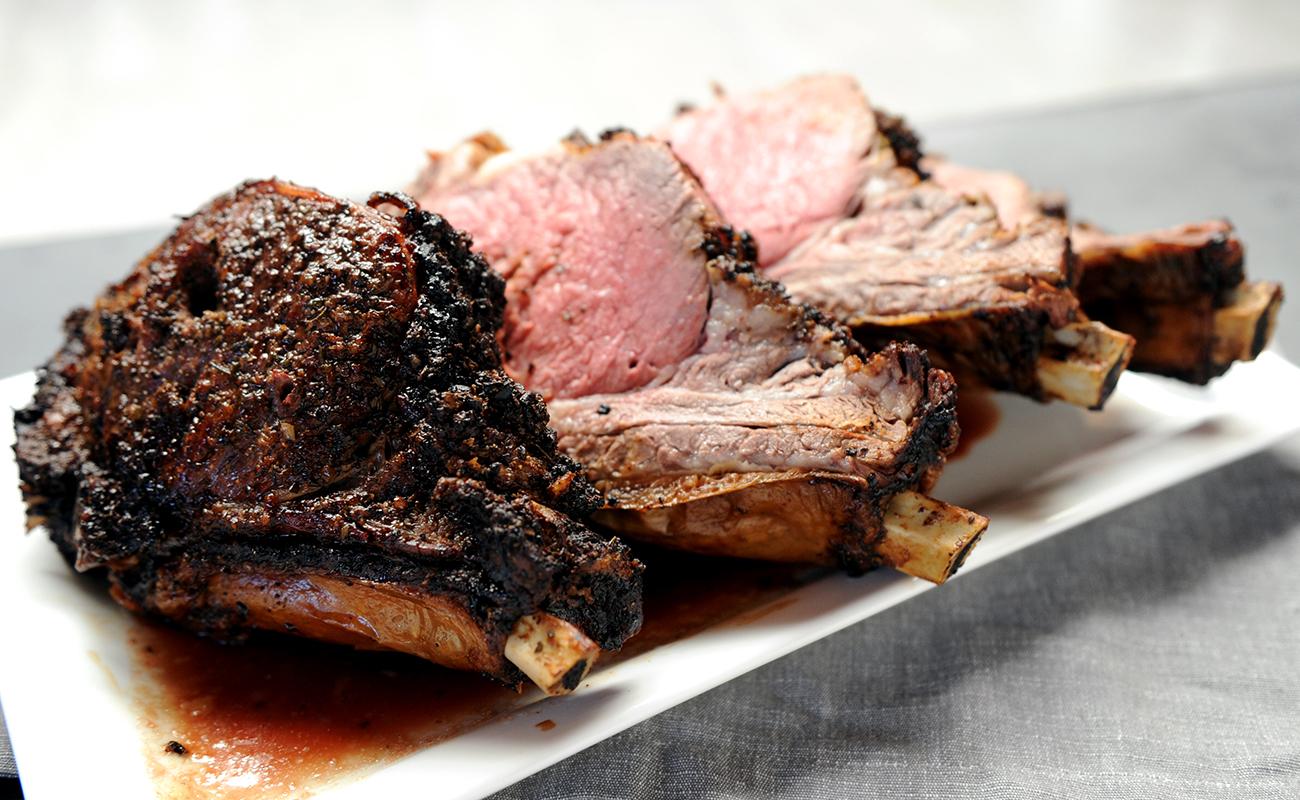Image of Wood-fired Prime Rib with Shallot Rosemary Crust