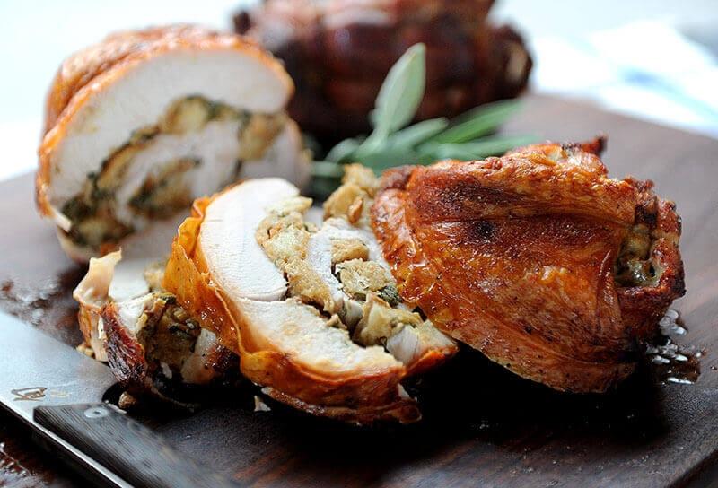 Image of Rolled, Stuffed Turkey Breast and Thigh Roasts