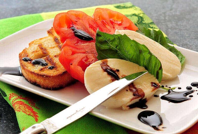 Image of Caprese Salad with Grilled Tuscan Bread