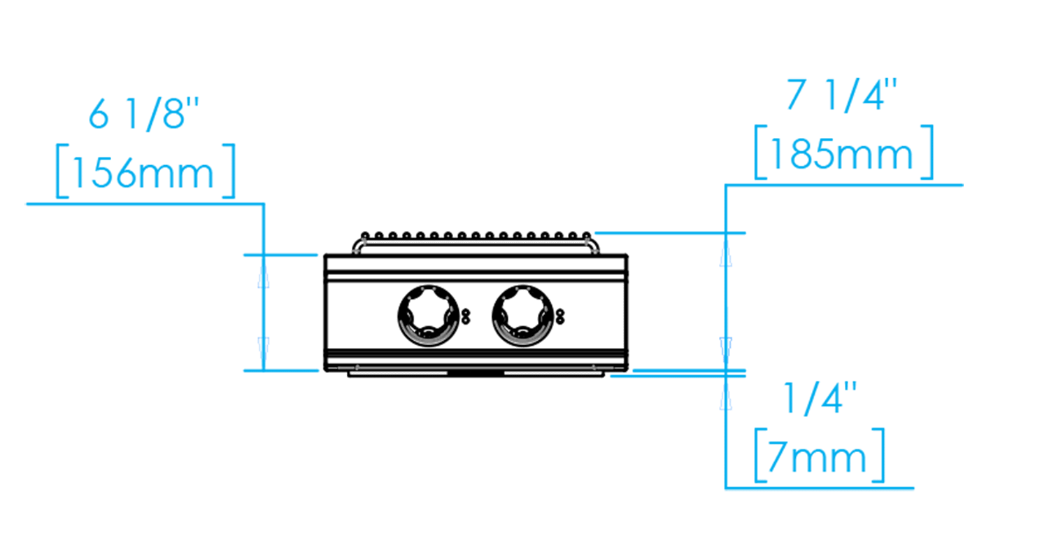 Built-In Double Cooktop Dimensions Image