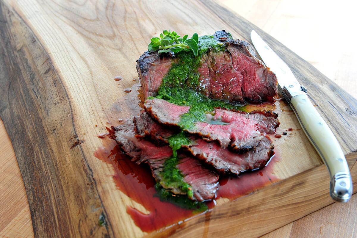 Rib Cap Steaks with Chimichurri