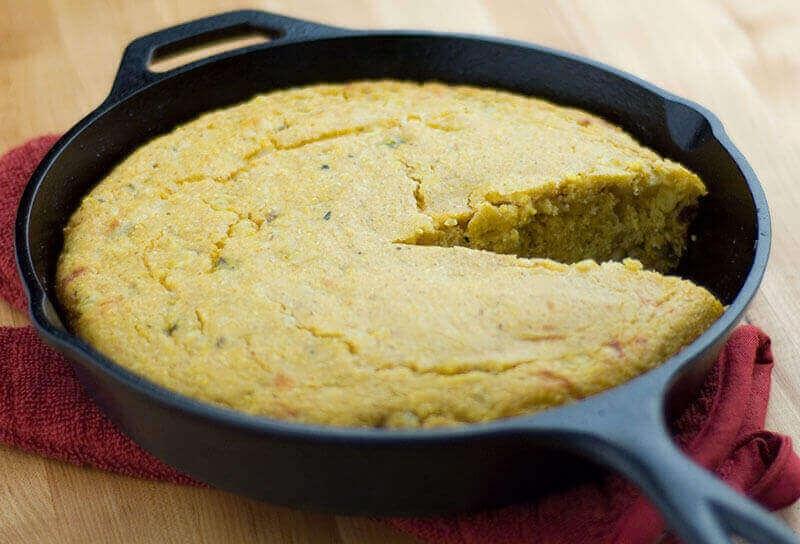 Image of Skillet Cornbread with Chiles, Corn and Cheddar