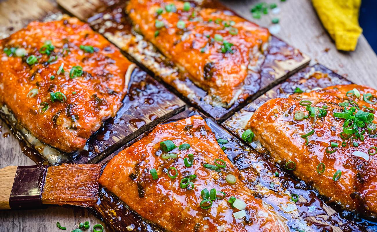 Image of Honey Sriracha Cedar-Planked Salmon