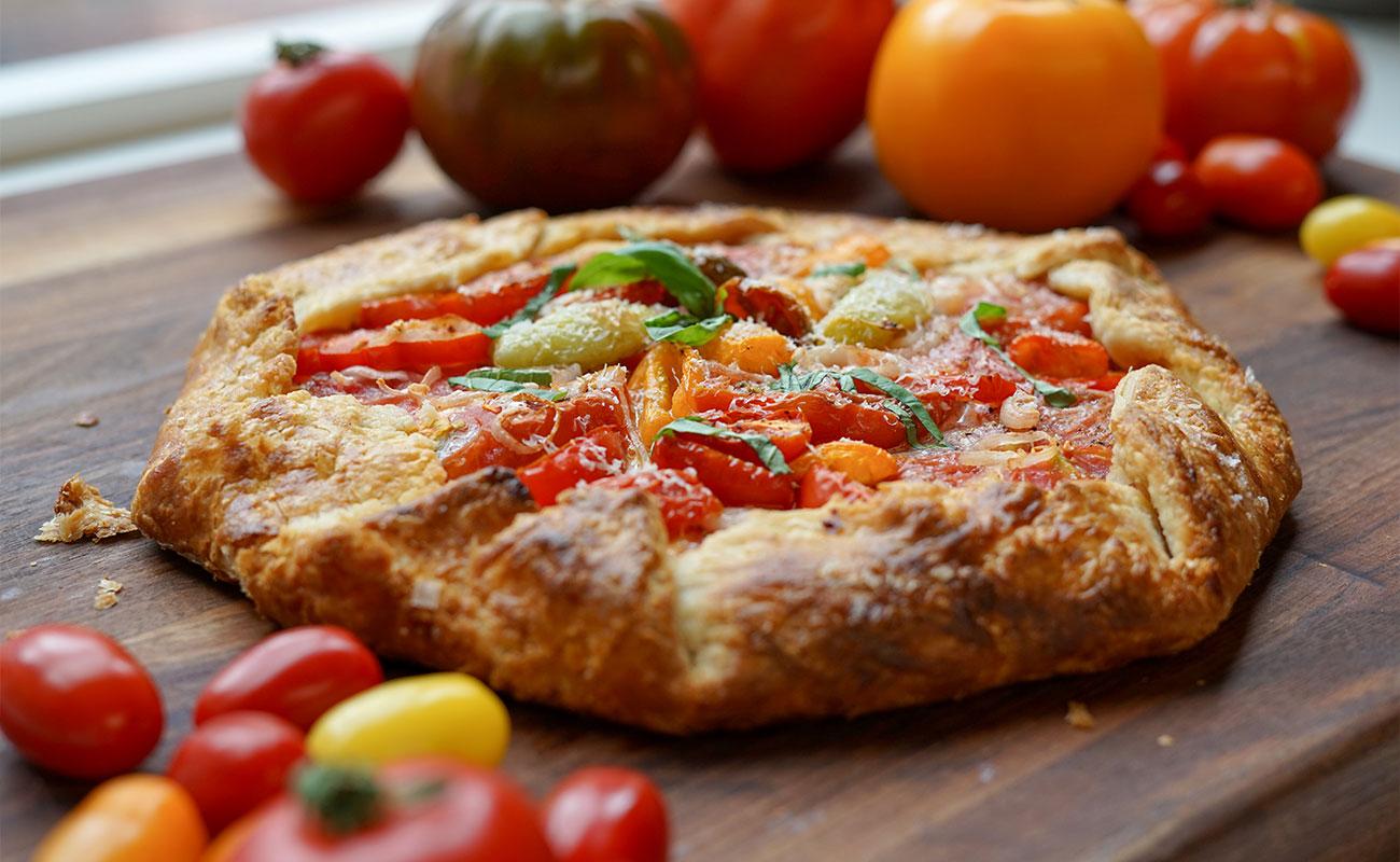 Image of Heirloom Tomato-Pimento Cheese Galette