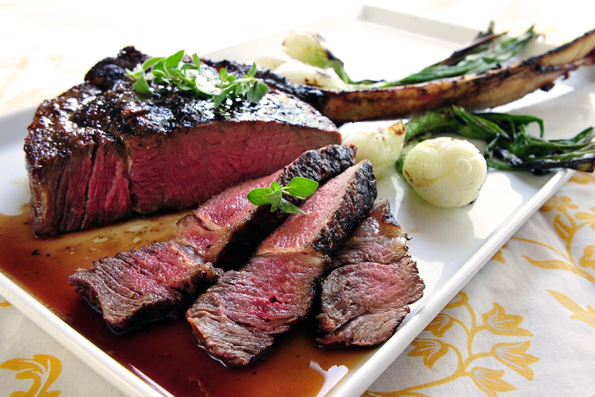 Image of Smoke-Roasted Long-Bone Ribeyes