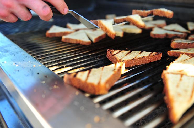 Corn cakes on the Kalamazoo grill