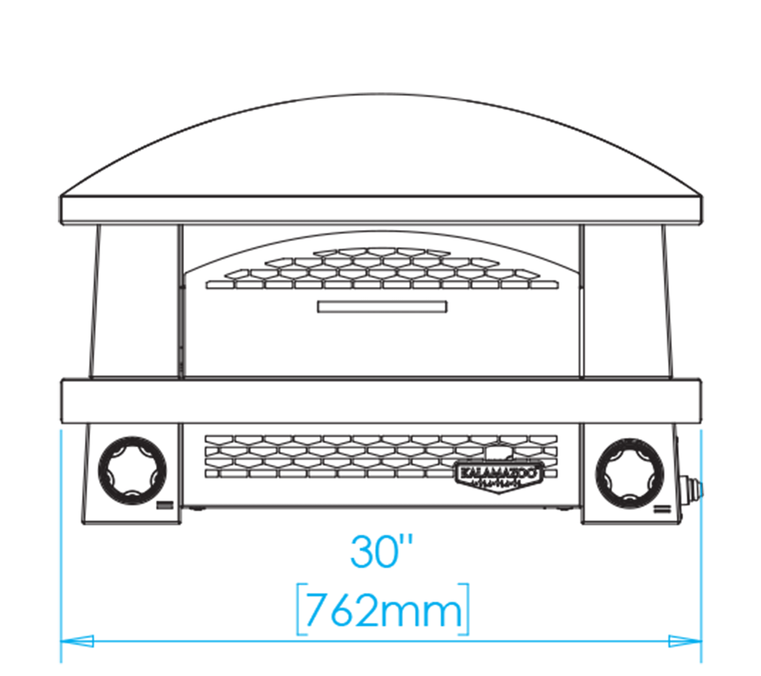 AFPO-C Countertop Artisan Fire Pizza Oven Dimensions Image