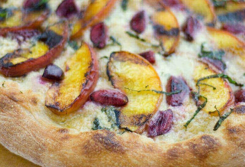 Image of Sweet Peach Pizza with Tart Cherries