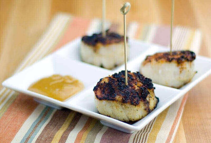 Image of Blackened Scallops with Lemon Mustard Stinger Sauce