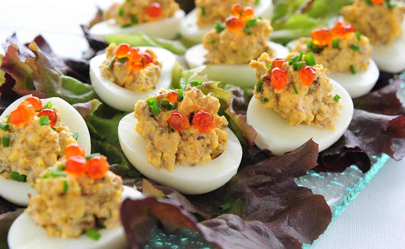 Smoked Oyster Deviled Eggs
