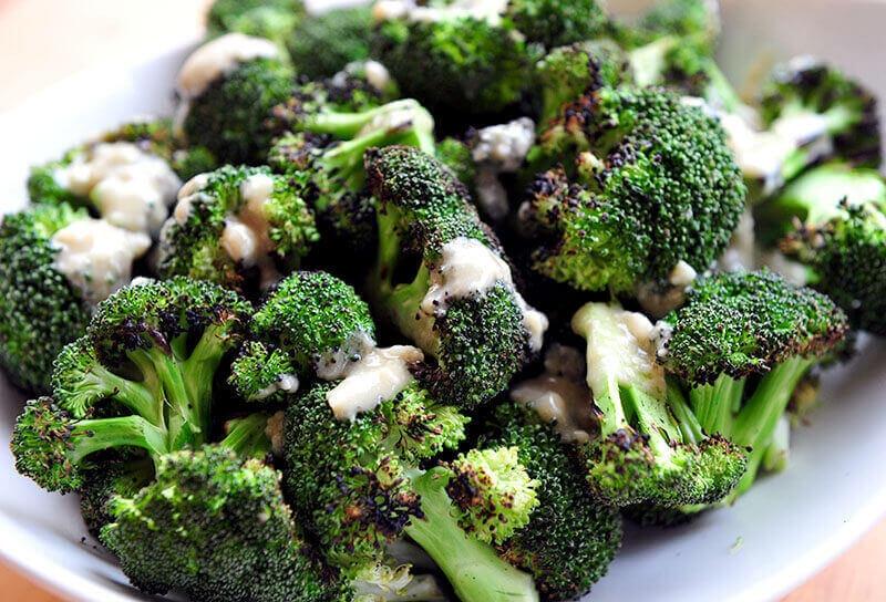 Grilled Broccoli with Maple Gorgonzola Dressing