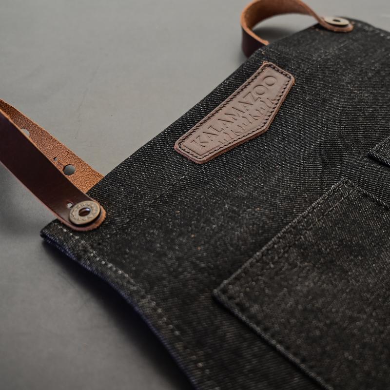 Black Denim Grillmaster's Apron Image