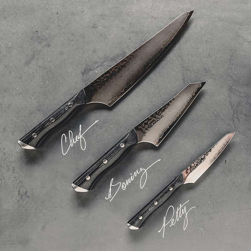 Kitchen Knife Set, Retrosohoo 6-Pieces Black Sharp Knife Set For