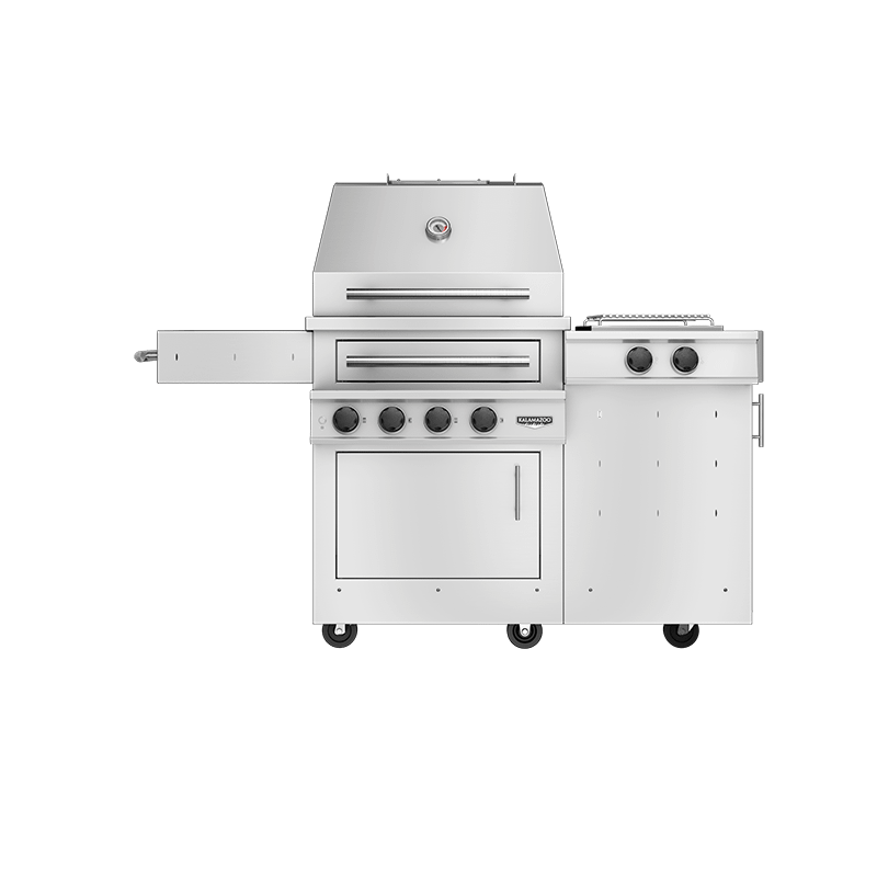 K500HS Freestanding Hybrid Fire Grill with Side Burner Image